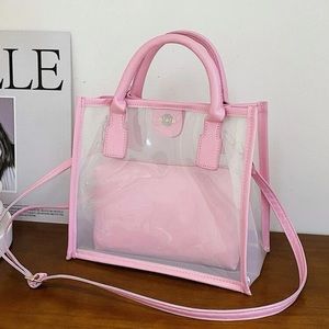 Transparent pink bag